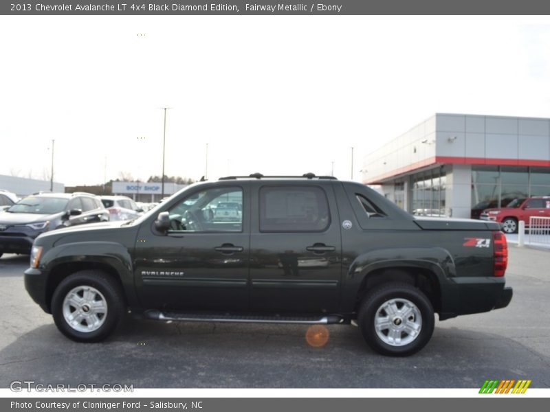 Fairway Metallic / Ebony 2013 Chevrolet Avalanche LT 4x4 Black Diamond Edition