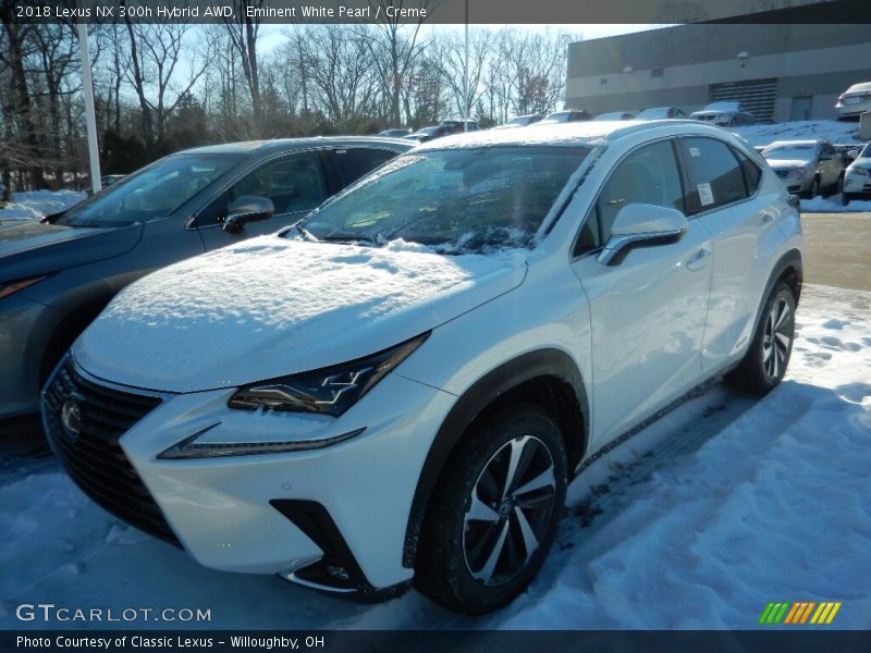 Eminent White Pearl / Creme 2018 Lexus NX 300h Hybrid AWD