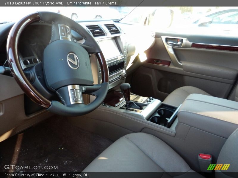 Eminent White Pearl / Creme 2018 Lexus NX 300h Hybrid AWD