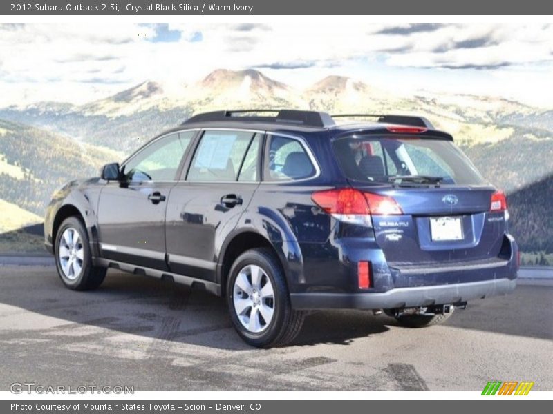 Crystal Black Silica / Warm Ivory 2012 Subaru Outback 2.5i