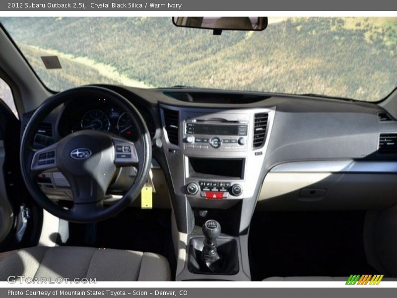Crystal Black Silica / Warm Ivory 2012 Subaru Outback 2.5i