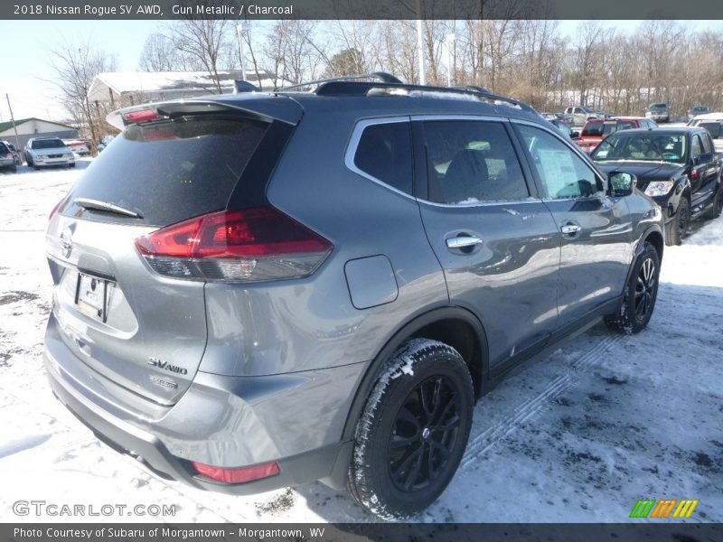Gun Metallic / Charcoal 2018 Nissan Rogue SV AWD