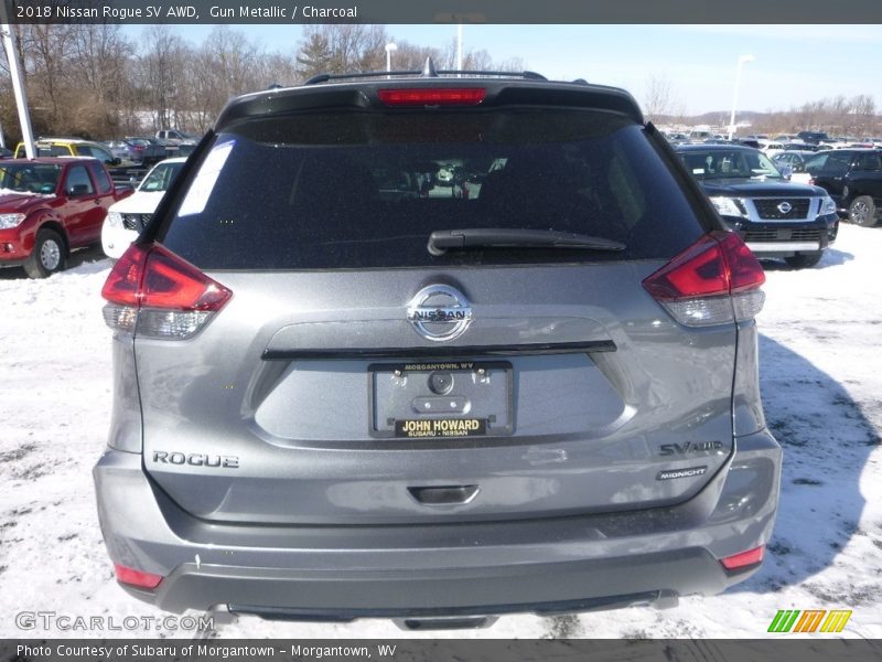 Gun Metallic / Charcoal 2018 Nissan Rogue SV AWD