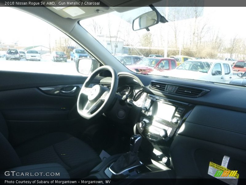 Gun Metallic / Charcoal 2018 Nissan Rogue SV AWD