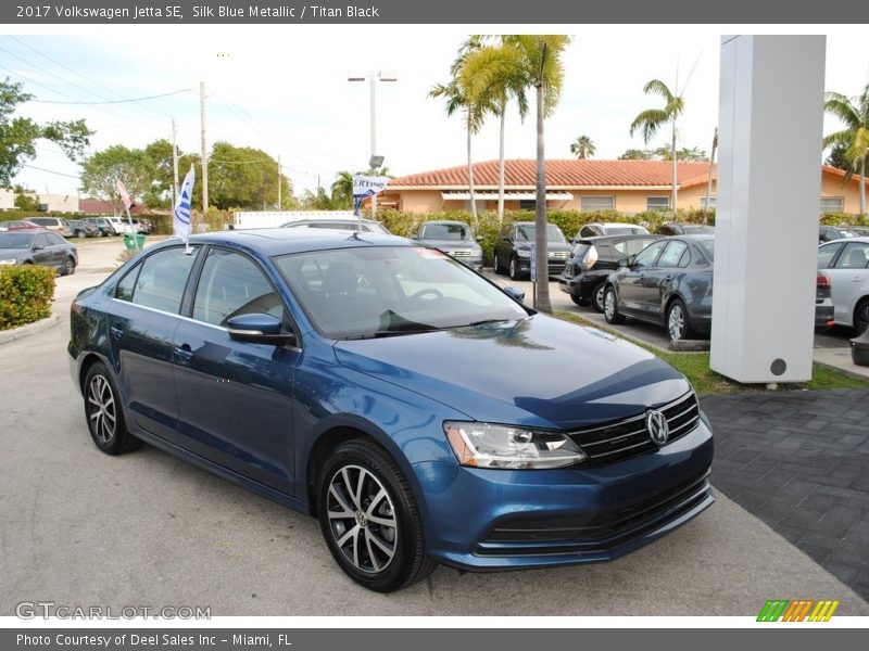 Silk Blue Metallic / Titan Black 2017 Volkswagen Jetta SE