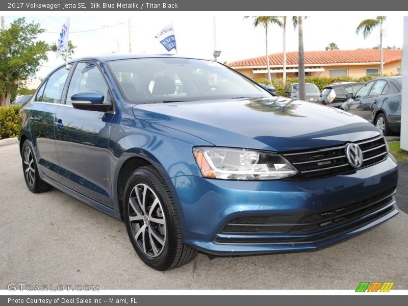 Silk Blue Metallic / Titan Black 2017 Volkswagen Jetta SE