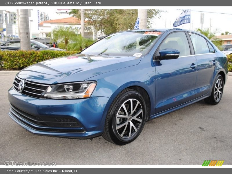 Silk Blue Metallic / Titan Black 2017 Volkswagen Jetta SE