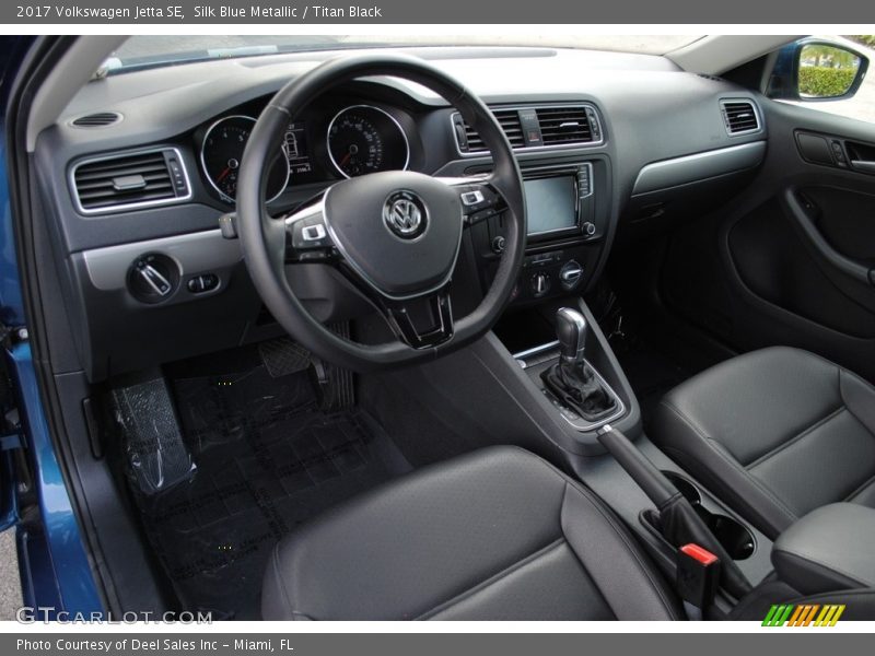Silk Blue Metallic / Titan Black 2017 Volkswagen Jetta SE