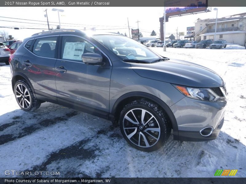 Gun Metallic / Charcoal 2017 Nissan Rogue Sport SL AWD