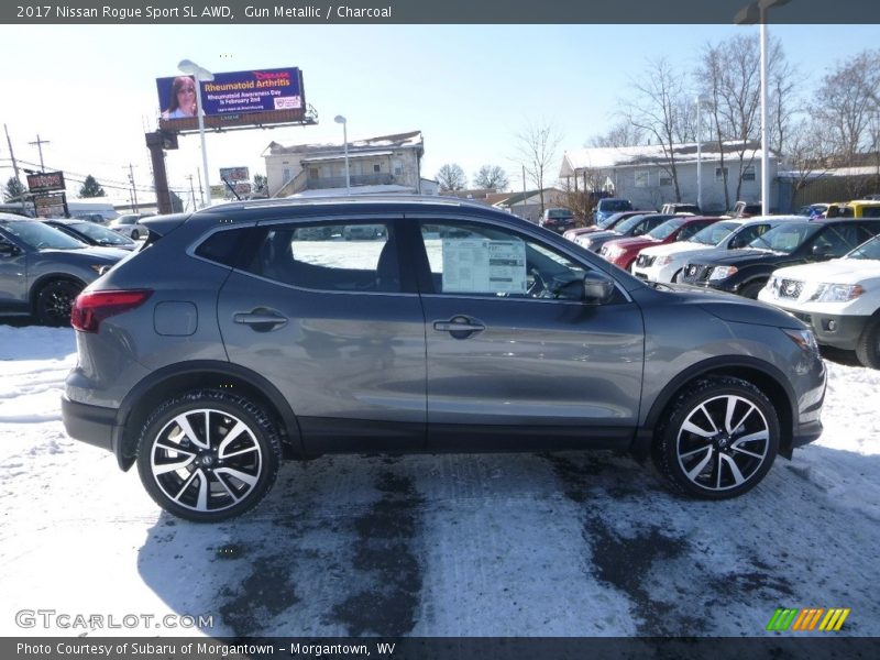 Gun Metallic / Charcoal 2017 Nissan Rogue Sport SL AWD