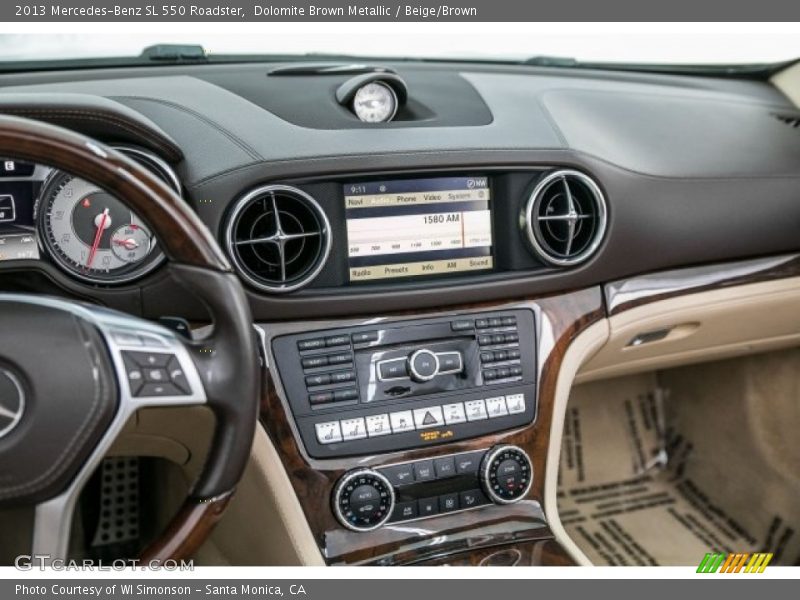 Dolomite Brown Metallic / Beige/Brown 2013 Mercedes-Benz SL 550 Roadster