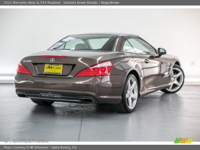 Dolomite Brown Metallic / Beige/Brown 2013 Mercedes-Benz SL 550 Roadster