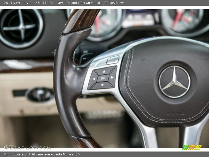Dolomite Brown Metallic / Beige/Brown 2013 Mercedes-Benz SL 550 Roadster