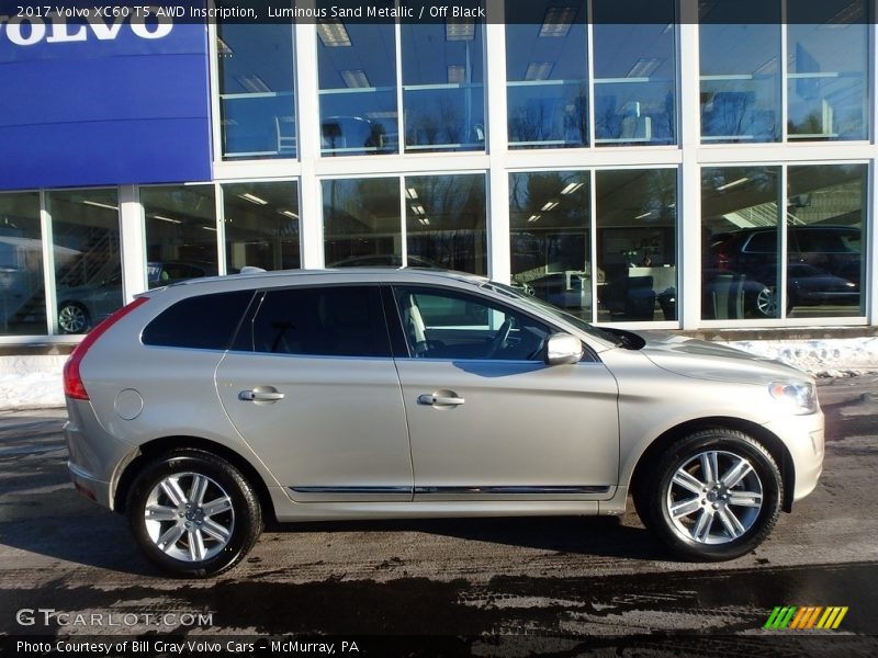 Luminous Sand Metallic / Off Black 2017 Volvo XC60 T5 AWD Inscription