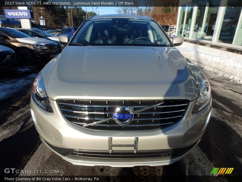 Luminous Sand Metallic / Off Black 2017 Volvo XC60 T5 AWD Inscription