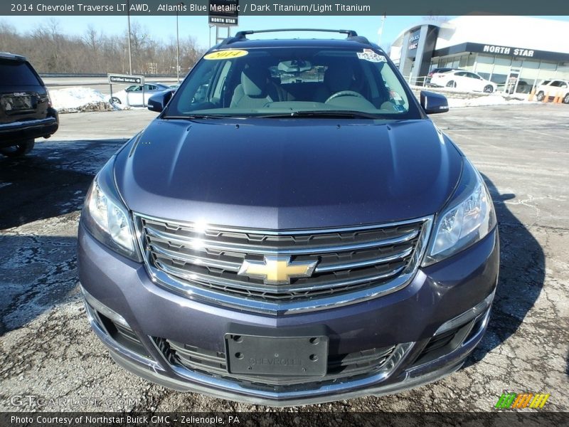 Atlantis Blue Metallic / Dark Titanium/Light Titanium 2014 Chevrolet Traverse LT AWD