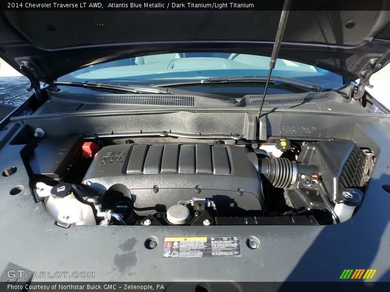 Atlantis Blue Metallic / Dark Titanium/Light Titanium 2014 Chevrolet Traverse LT AWD