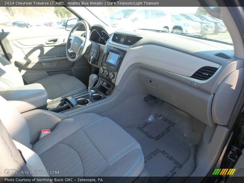 Atlantis Blue Metallic / Dark Titanium/Light Titanium 2014 Chevrolet Traverse LT AWD