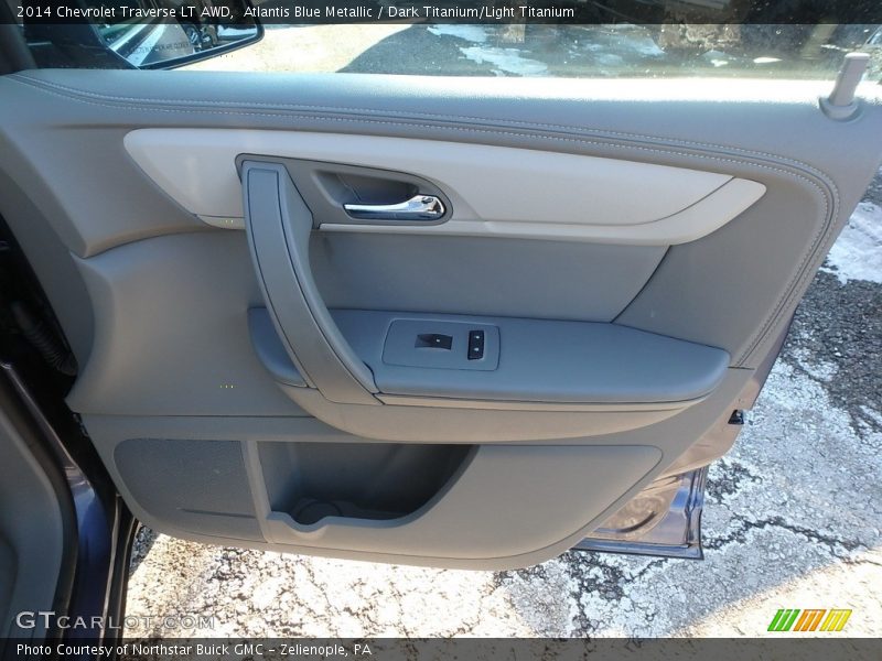 Atlantis Blue Metallic / Dark Titanium/Light Titanium 2014 Chevrolet Traverse LT AWD