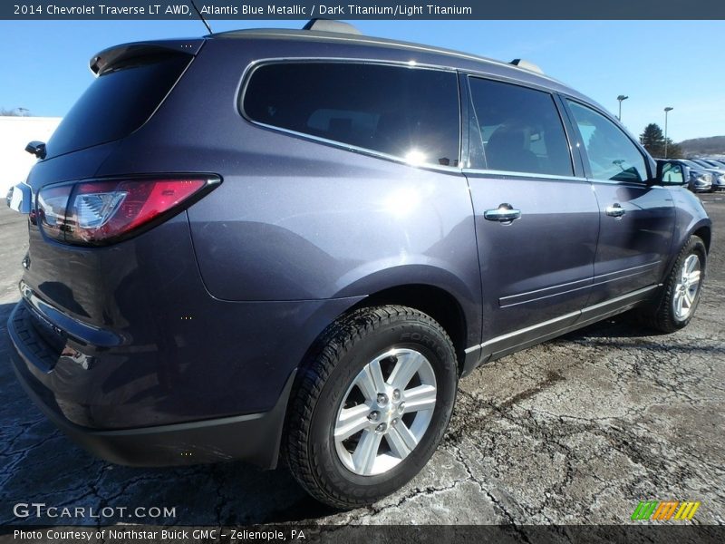 Atlantis Blue Metallic / Dark Titanium/Light Titanium 2014 Chevrolet Traverse LT AWD