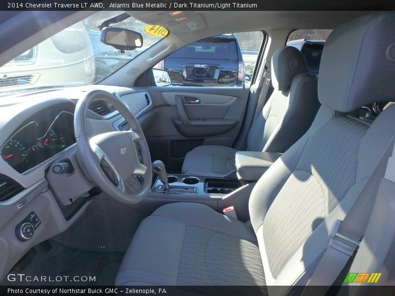 Atlantis Blue Metallic / Dark Titanium/Light Titanium 2014 Chevrolet Traverse LT AWD