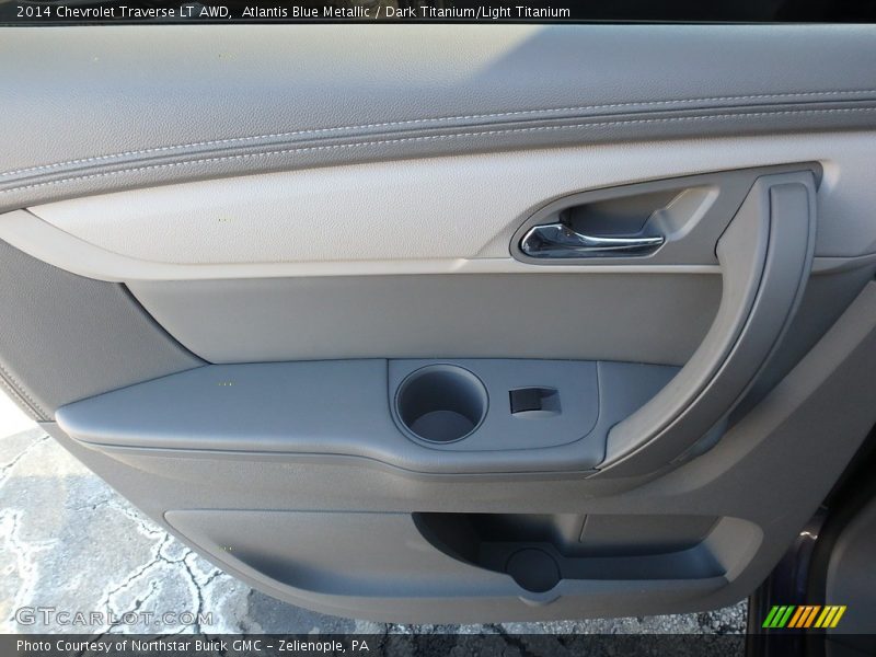 Atlantis Blue Metallic / Dark Titanium/Light Titanium 2014 Chevrolet Traverse LT AWD