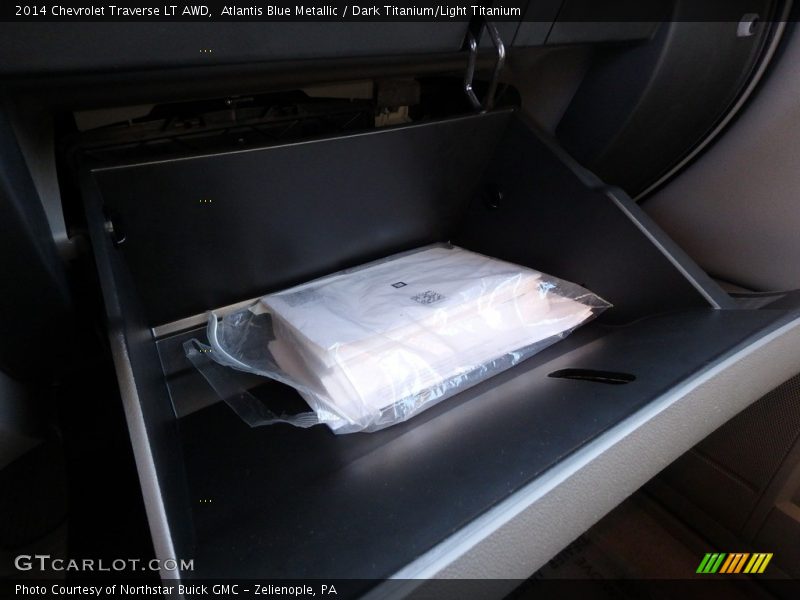 Atlantis Blue Metallic / Dark Titanium/Light Titanium 2014 Chevrolet Traverse LT AWD