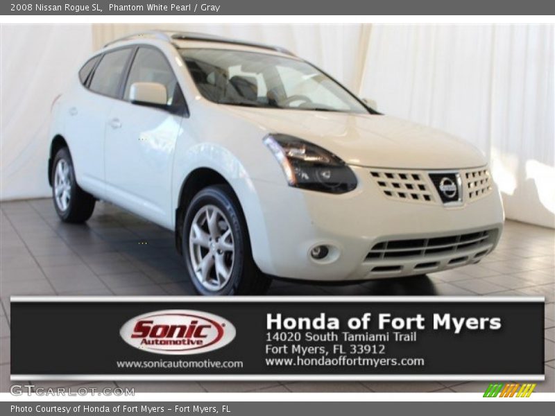 Phantom White Pearl / Gray 2008 Nissan Rogue SL