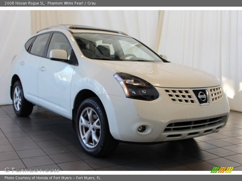 Phantom White Pearl / Gray 2008 Nissan Rogue SL
