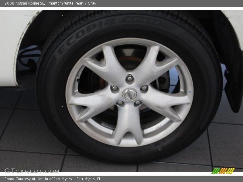 Phantom White Pearl / Gray 2008 Nissan Rogue SL