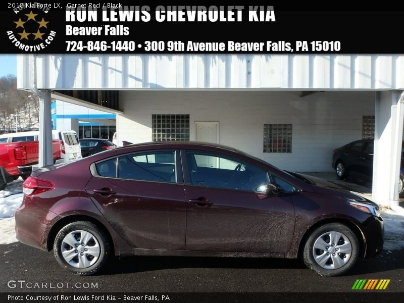 Garnet Red / Black 2018 Kia Forte LX