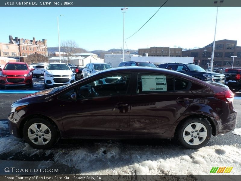 Garnet Red / Black 2018 Kia Forte LX