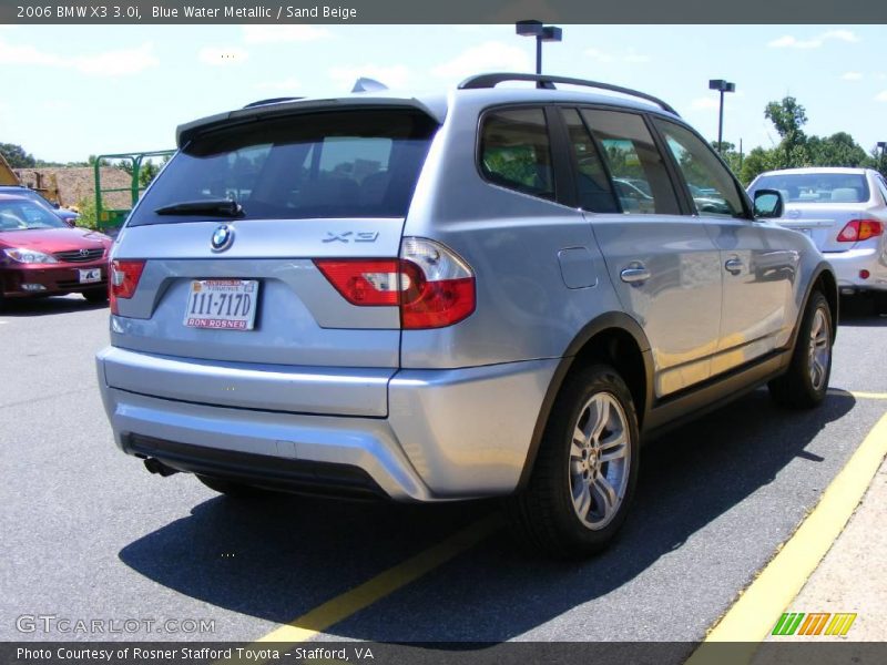 Blue Water Metallic / Sand Beige 2006 BMW X3 3.0i