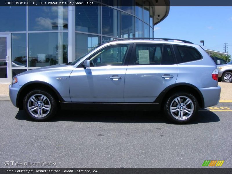 Blue Water Metallic / Sand Beige 2006 BMW X3 3.0i