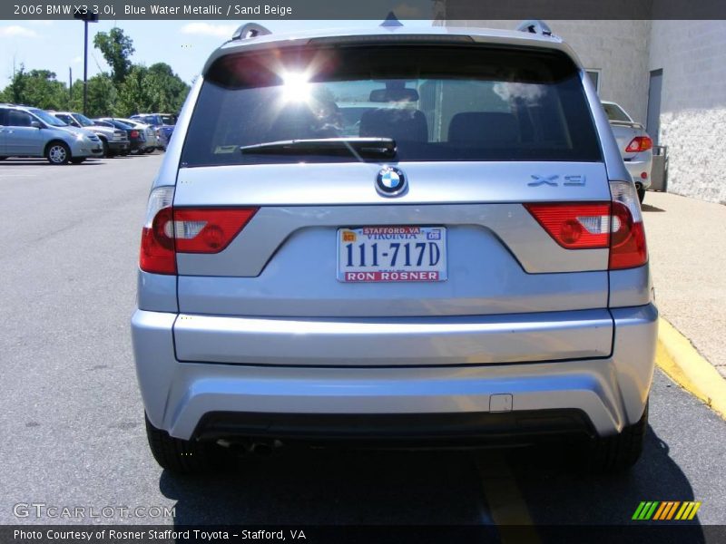 Blue Water Metallic / Sand Beige 2006 BMW X3 3.0i