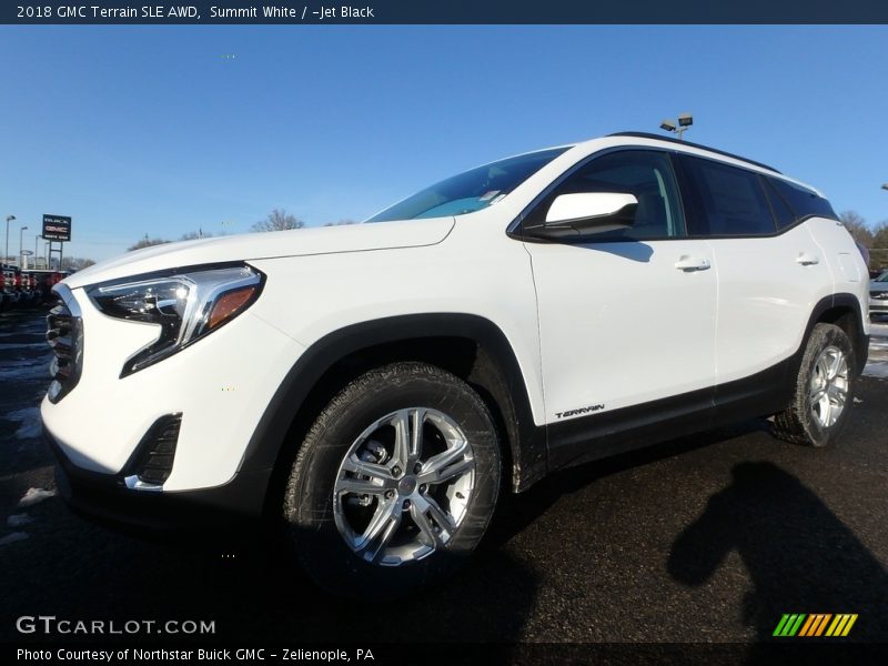 Summit White / ­Jet Black 2018 GMC Terrain SLE AWD
