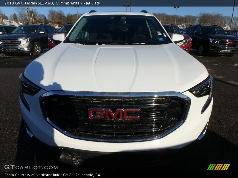 Summit White / ­Jet Black 2018 GMC Terrain SLE AWD