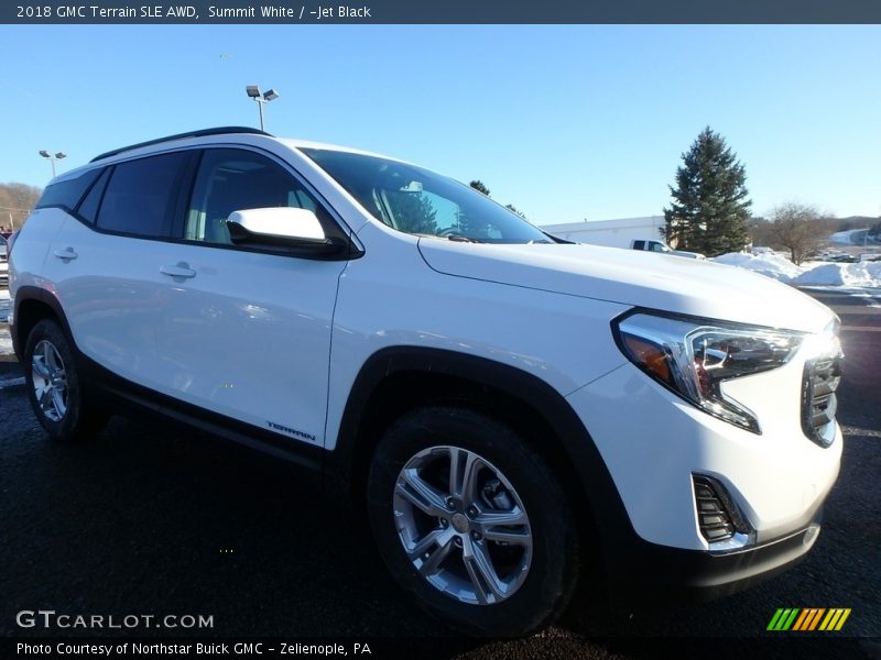 Summit White / ­Jet Black 2018 GMC Terrain SLE AWD