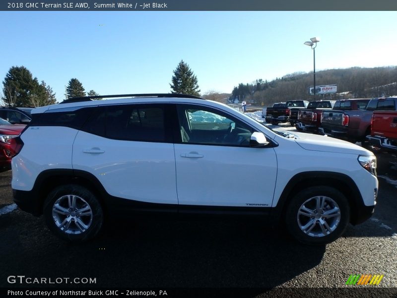 Summit White / ­Jet Black 2018 GMC Terrain SLE AWD
