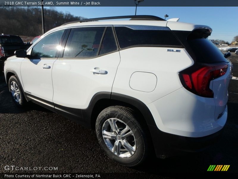 Summit White / ­Jet Black 2018 GMC Terrain SLE AWD