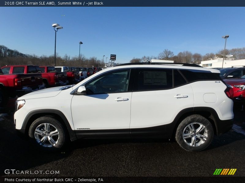 Summit White / ­Jet Black 2018 GMC Terrain SLE AWD