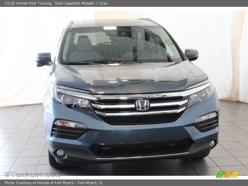 Steel Sapphire Metallic / Gray 2018 Honda Pilot Touring