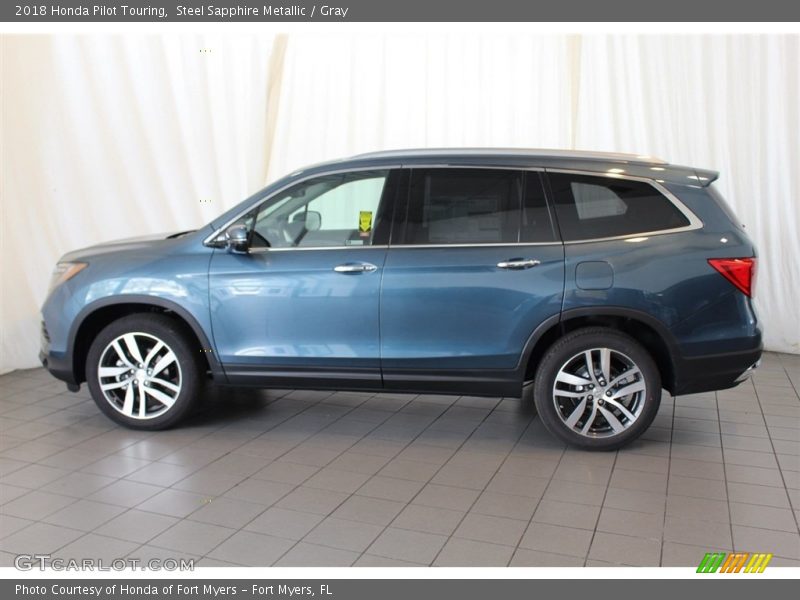 Steel Sapphire Metallic / Gray 2018 Honda Pilot Touring