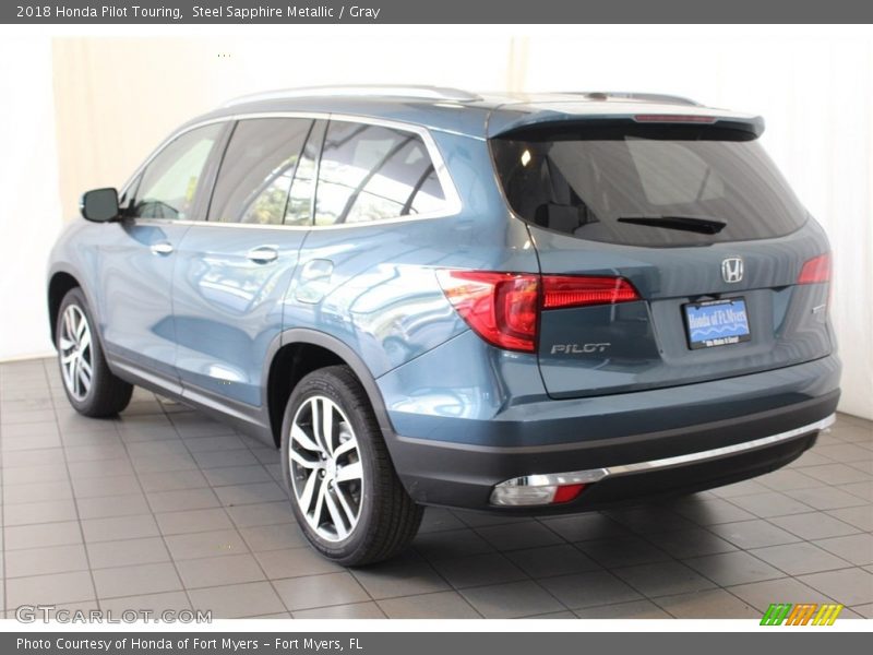 Steel Sapphire Metallic / Gray 2018 Honda Pilot Touring