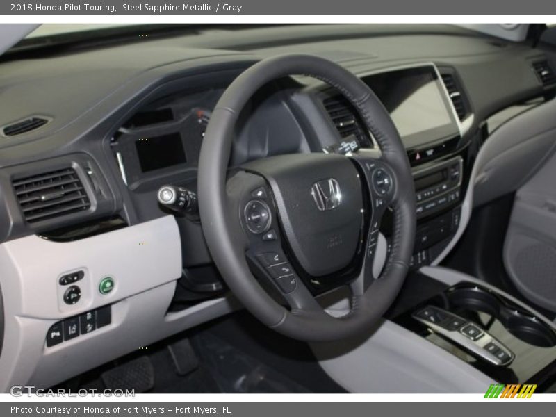 Steel Sapphire Metallic / Gray 2018 Honda Pilot Touring