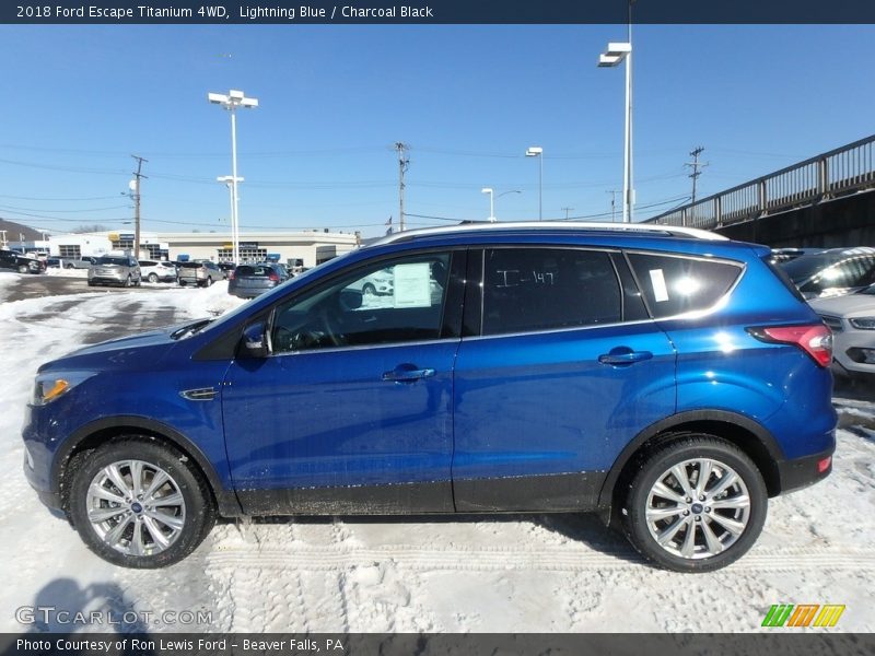 Lightning Blue / Charcoal Black 2018 Ford Escape Titanium 4WD