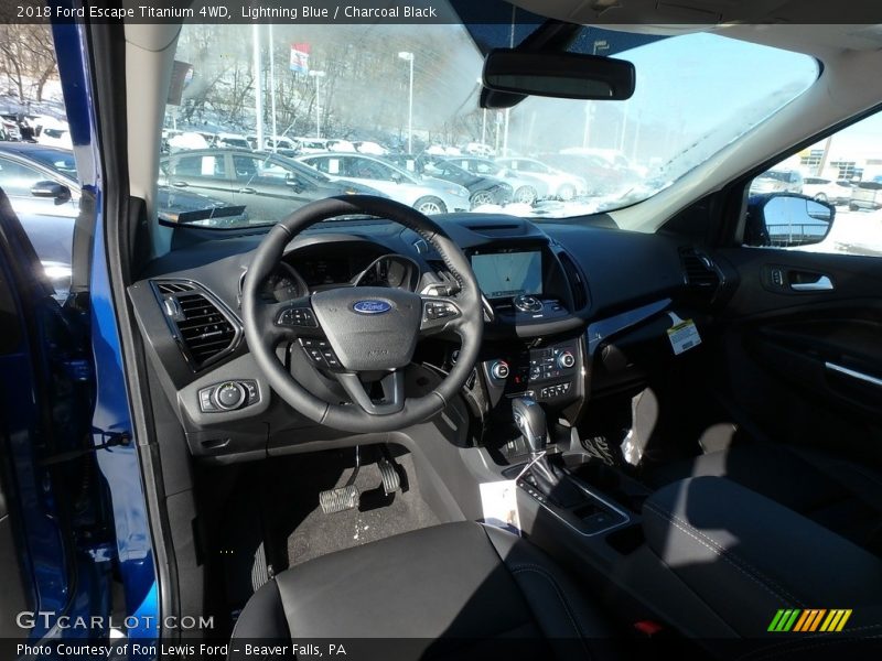 Lightning Blue / Charcoal Black 2018 Ford Escape Titanium 4WD