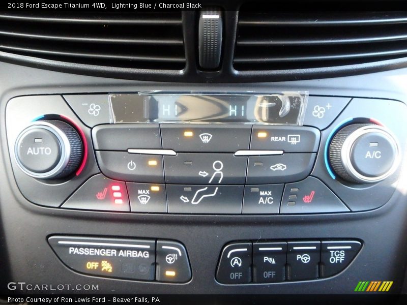 Lightning Blue / Charcoal Black 2018 Ford Escape Titanium 4WD