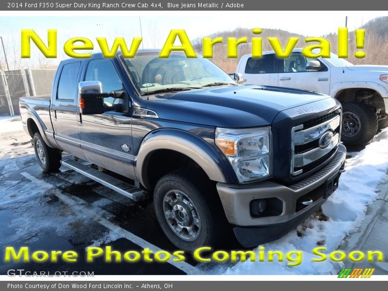 Blue Jeans Metallic / Adobe 2014 Ford F350 Super Duty King Ranch Crew Cab 4x4