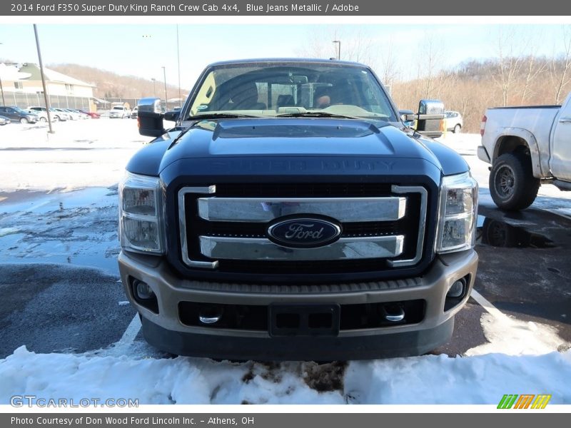 Blue Jeans Metallic / Adobe 2014 Ford F350 Super Duty King Ranch Crew Cab 4x4